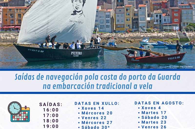 El Ayuntamiento de A Guarda vuelve a apostar por la cultura marinera apoyando la actividad "Navega por la costa de A Guarda con Volanteiro Piueiro"