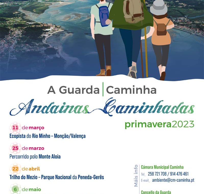 El próximo lunes 27 de febrero abre el plazo de inscripción para las Andainas A Guarda - Caminha Primavera 2023